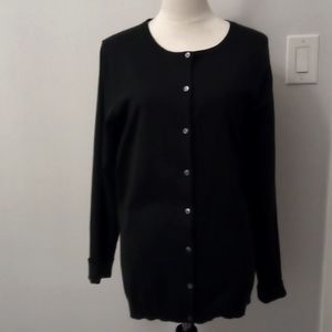 Lands End cardigan sz XL - Black